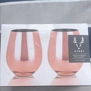 Copper Stemless Wine Glasses